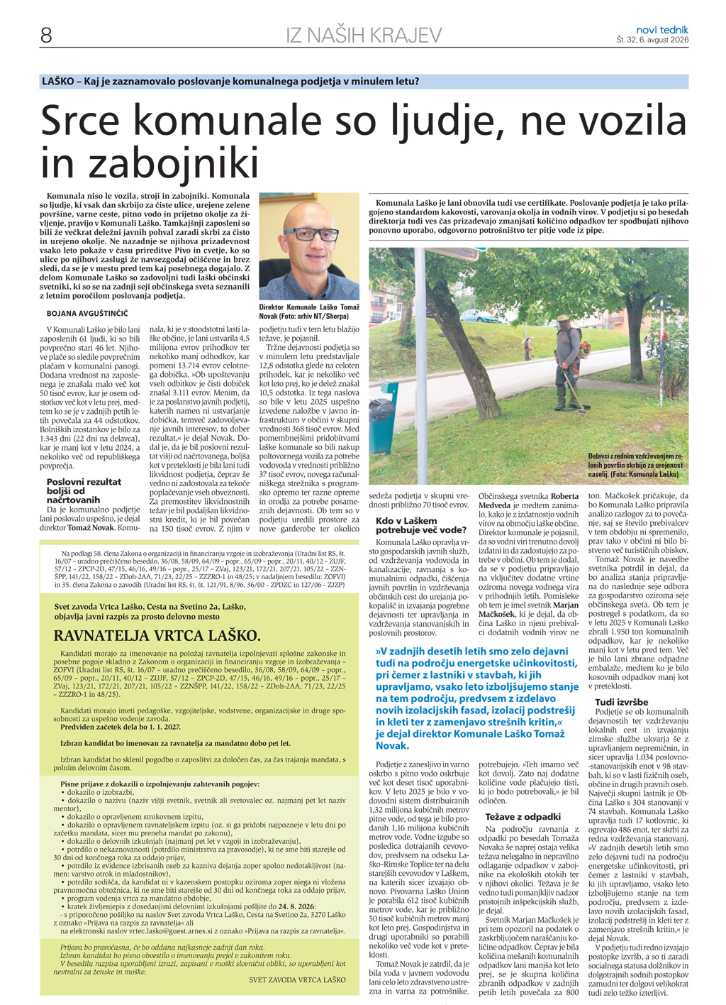članek Novi Tedni 32 stran 8