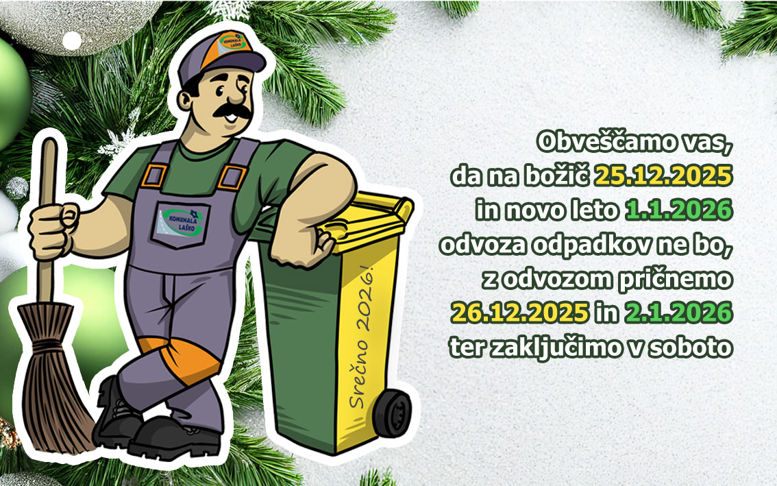 Odvoz odpadkov med prazniki