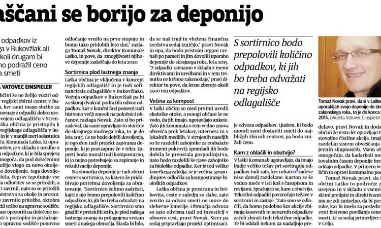 Laščani se borijo za deponijo